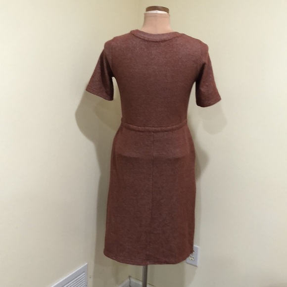 Roolee Midi Sweater Dress Size Small Brick Red - Picture 5 of 12
